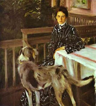 鮑裡斯 尅斯托依列夫 Portrait of Julia Kustodieva, nee Proshinskaya (1880-1942), the Artist's Wife